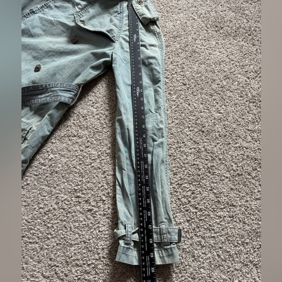 Ralph Lauren Polo Jeans Co. Belted Light Wash Trench Coat Size Medium - Picture 10 of 16